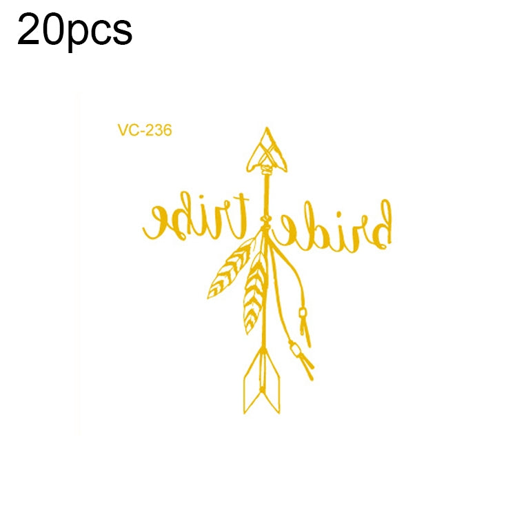 20 PCS Waterproof Bachelor Party Hot Stamping Wedding Bridal Tattoo Stickers