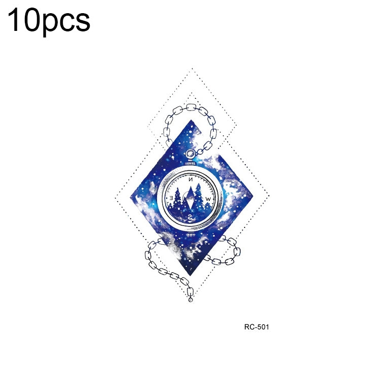 10pcs Waterproof Small Fresh Water Transfer Color Tattoo Stickers