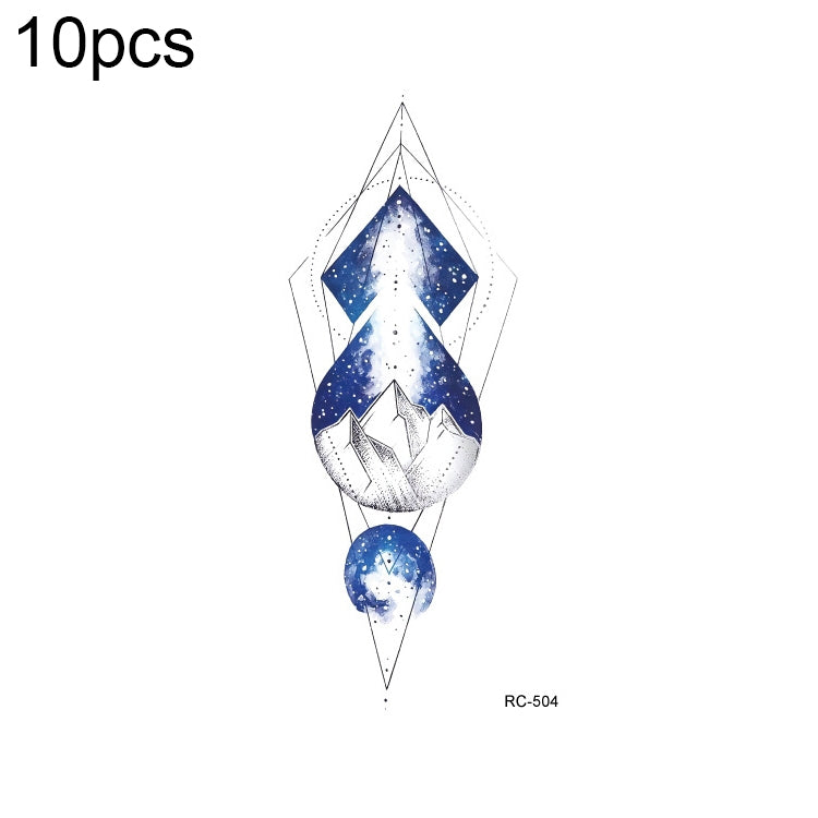 10pcs Waterproof Small Fresh Water Transfer Color Tattoo Stickers