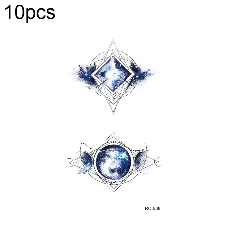 10pcs Waterproof Small Fresh Water Transfer Color Tattoo Stickers