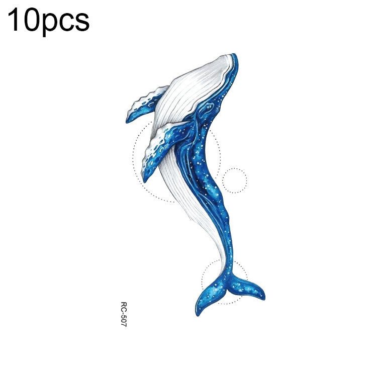 10pcs Waterproof Small Fresh Water Transfer Color Tattoo Stickers