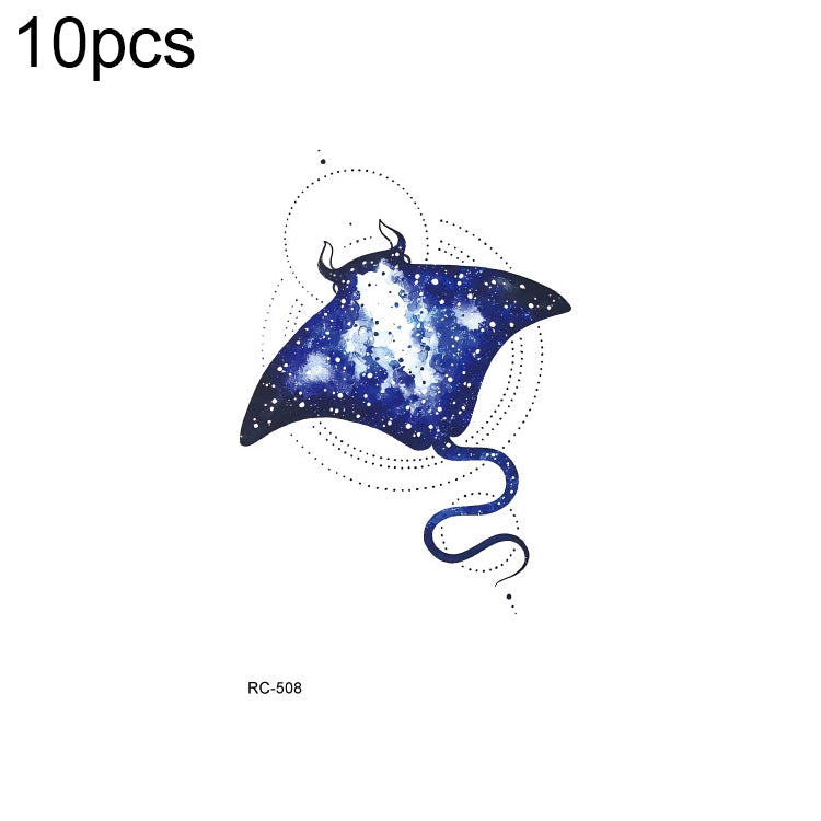 10pcs Waterproof Small Fresh Water Transfer Color Tattoo Stickers