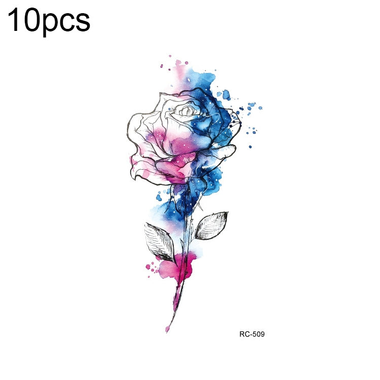 10pcs Waterproof Small Fresh Water Transfer Color Tattoo Stickers