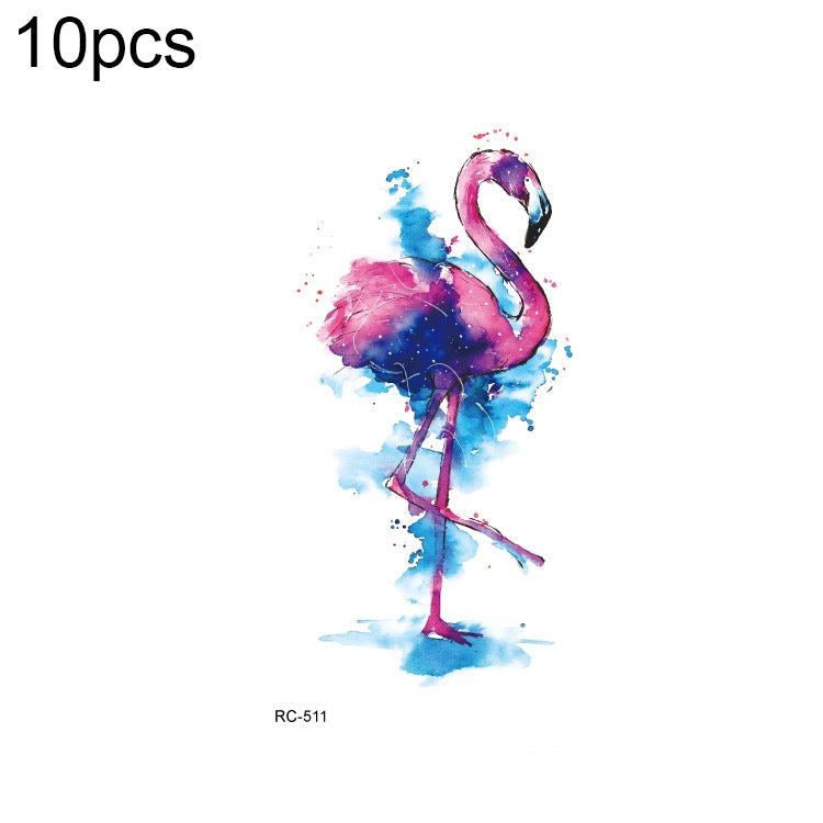 10pcs Waterproof Small Fresh Water Transfer Color Tattoo Stickers
