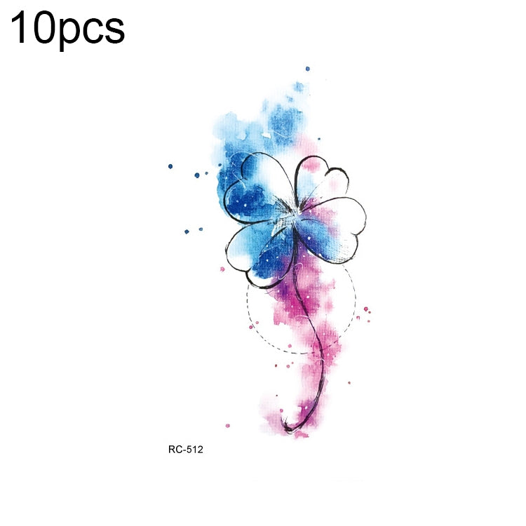 10pcs Waterproof Small Fresh Water Transfer Color Tattoo Stickers