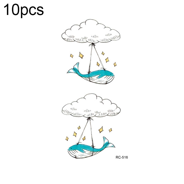 10pcs Waterproof Small Fresh Water Transfer Color Tattoo Stickers