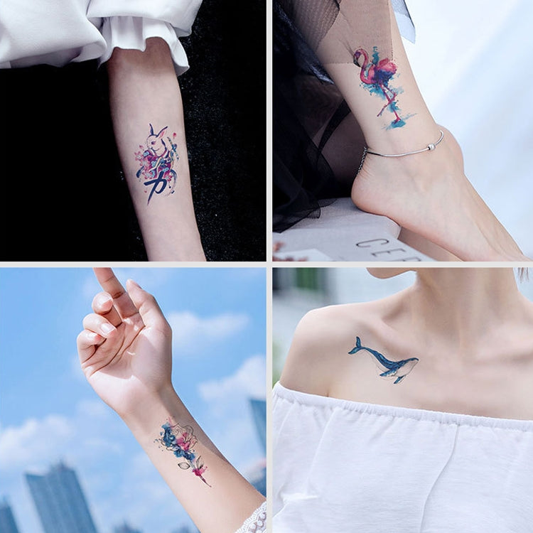10pcs Waterproof Small Fresh Water Transfer Color Tattoo Stickers