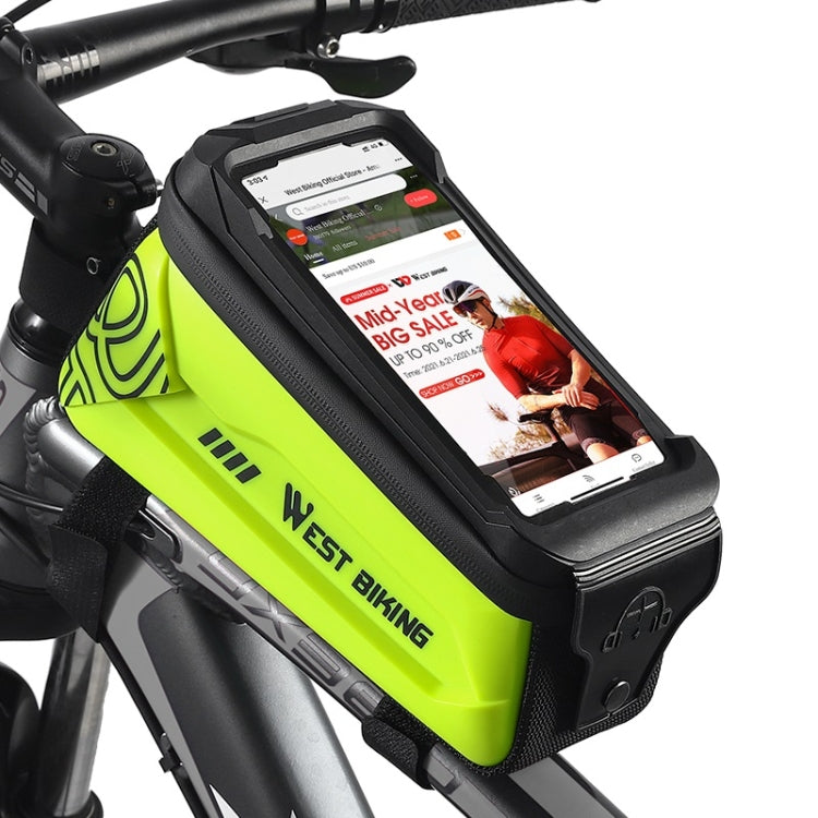 WEST BIKING 2.5L Bicycle Front Beam Mobile Phone Touch Screen Hard Shell Bag