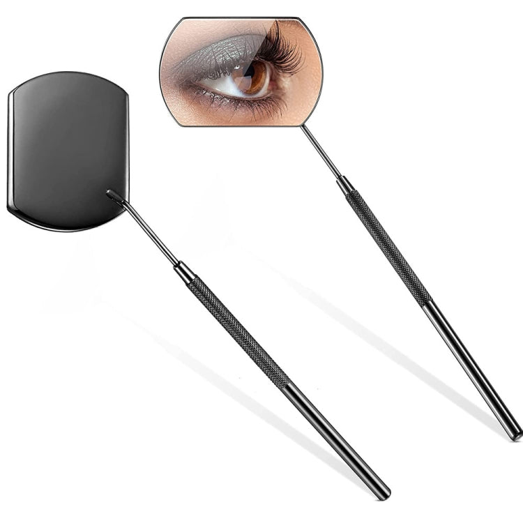 Eyelash Extension Handheld Inspection Mirror Rectangular Lens Anti-Warping Root Anti-Fog Mirror Eyelash Mirror, Color Classification: Colorful