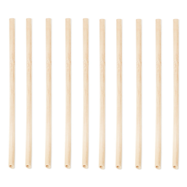10 PCS Juice Coffee Pearl Milk Tea Natural Degradable Bamboo Straw, Style: