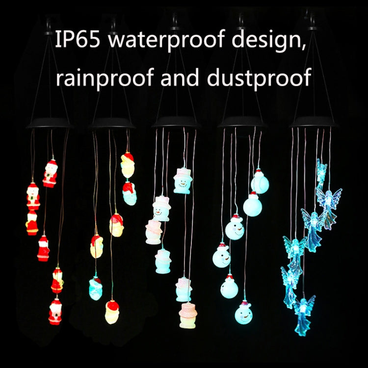 Solar Christmas Wind Chime Lights Outdoor Waterproof Colorful Decoration