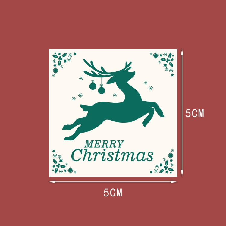 25pcs /Pack Christmas Square Gift Box Seal Sticker