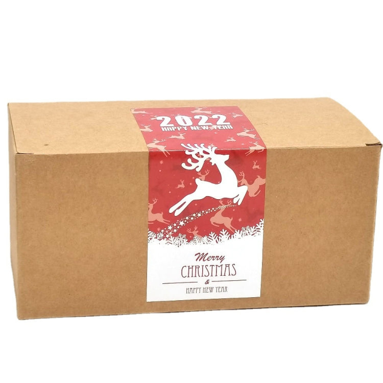 50 Sheets /Pack Christmas Rectangle Gift Box Sealed Sticker