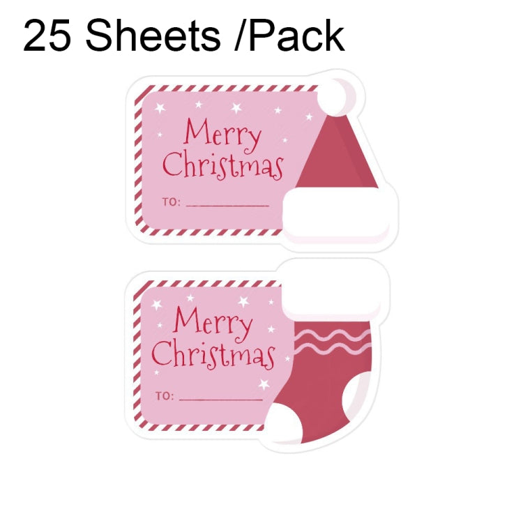 25 Sheets /Pack Special Shaped Christmas Gift Box Sealed Sticker