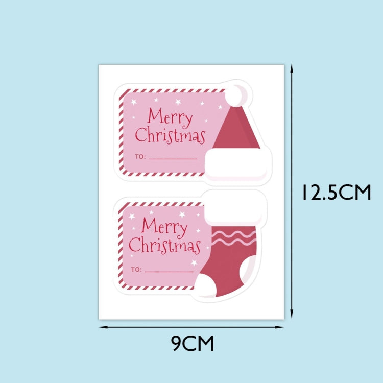 25 Sheets /Pack Special Shaped Christmas Gift Box Sealed Sticker