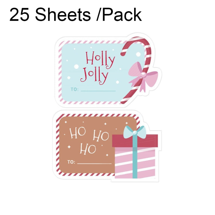 25 Sheets /Pack Special Shaped Christmas Gift Box Sealed Sticker