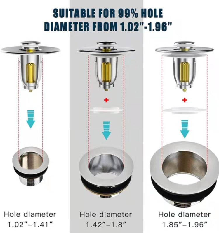 Basin Drain Bounce Core Push-Type Leaking Plug