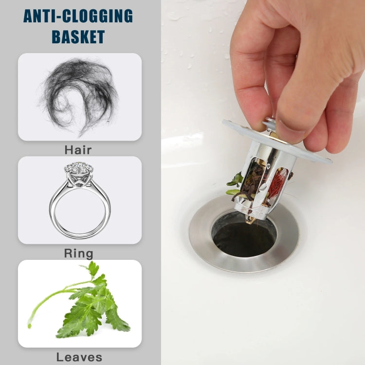 Basin Drain Bounce Core Push-Type Leaking Plug