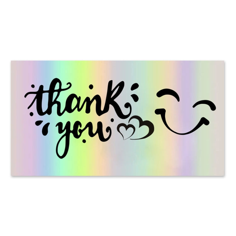 50 Sheets /Pack Laser Rainbow Thank You Card Gift Wrapping Thank You Card