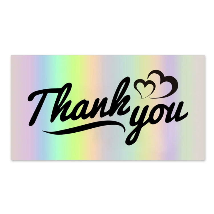 50 Sheets /Pack Laser Rainbow Thank You Card Gift Wrapping Thank You Card