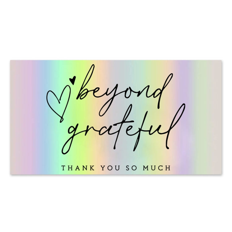 50 Sheets /Pack Laser Rainbow Thank You Card Gift Wrapping Thank You Card