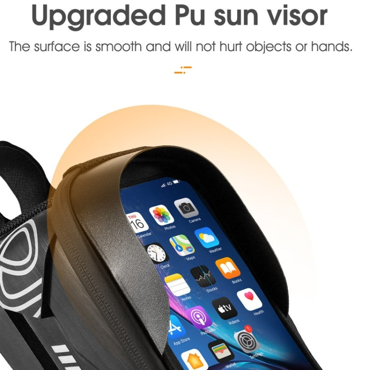 WEST BIKING Bicycle Upper Tube 2.2L Hard Shell Bag For 7.4 Inch Mobile Phone