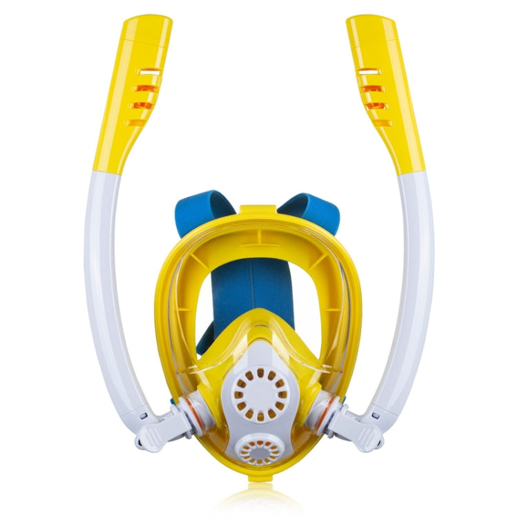 Kids Double Tube Full Dry Silicone Diving  Snorkeling Mask Swimming Glasses