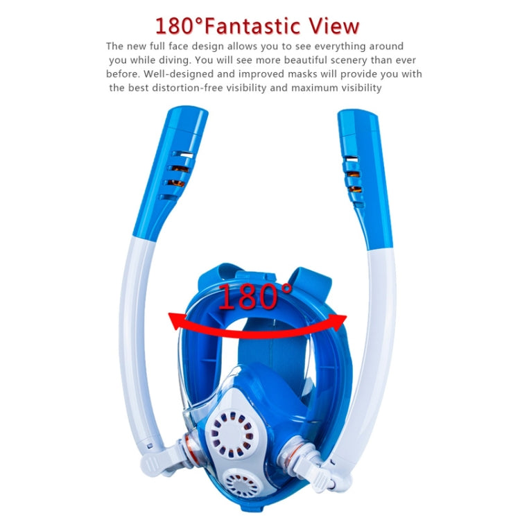 Kids Double Tube Full Dry Silicone Diving  Snorkeling Mask Swimming Glasses