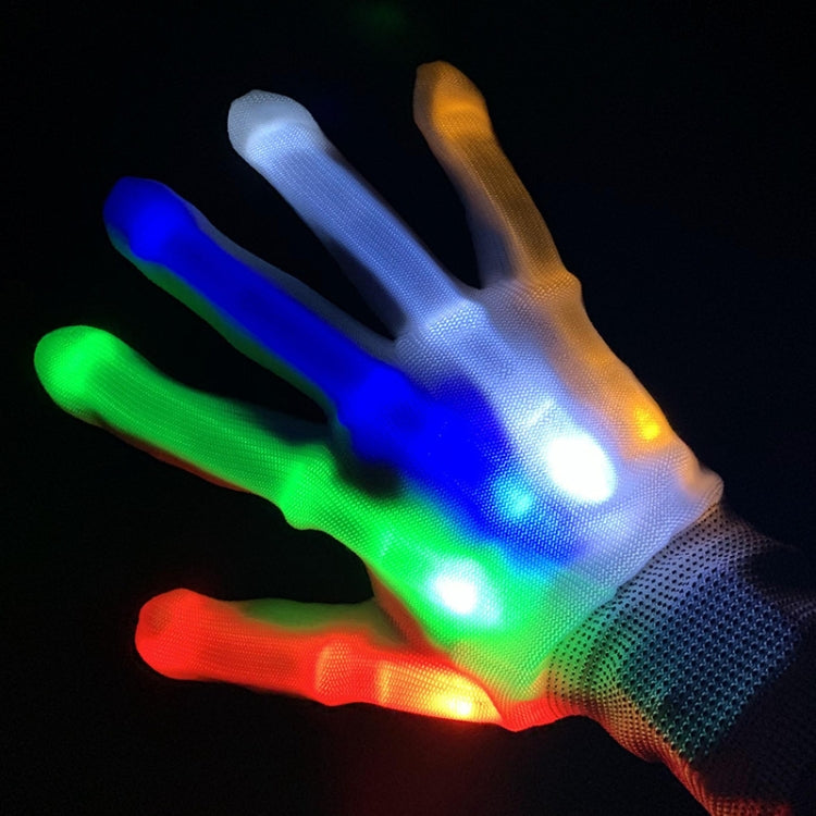 1 Pairs Hand Bones LED Glowing Gloves