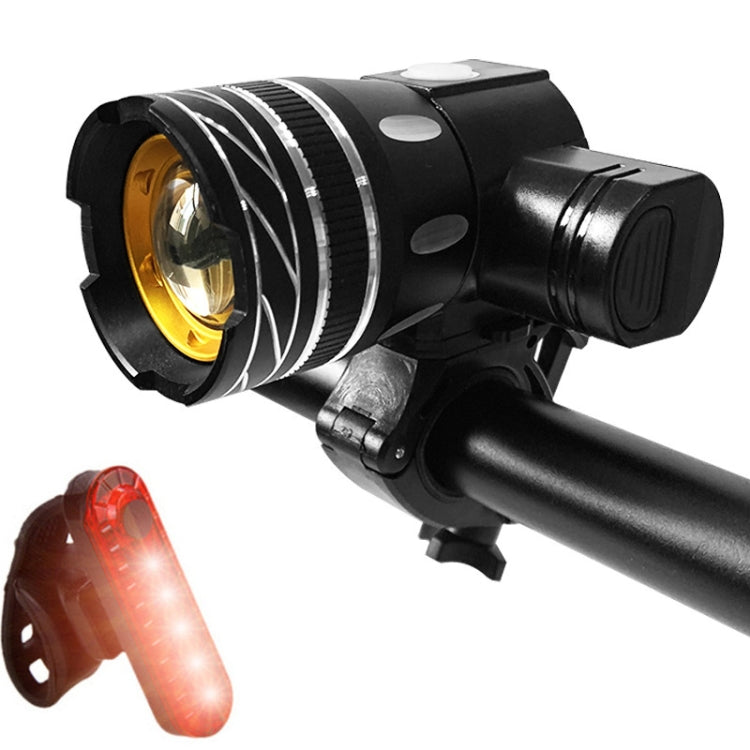 7602 LED USB Charging Telescopic Zoom Bicycle Front Light, Specification: