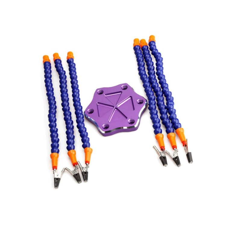 Universal Six-Jaw Aluminum Alloy Welding Station Power Distribution Board Welding Tool, Style: