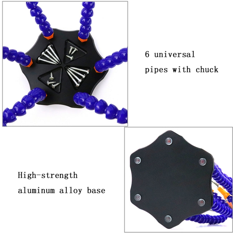 Universal Six-Jaw Aluminum Alloy Welding Station Power Distribution Board Welding Tool, Style: