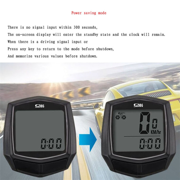 SUNDING SD-581 Bicycle Wired Code Meter Speedometer Odometer