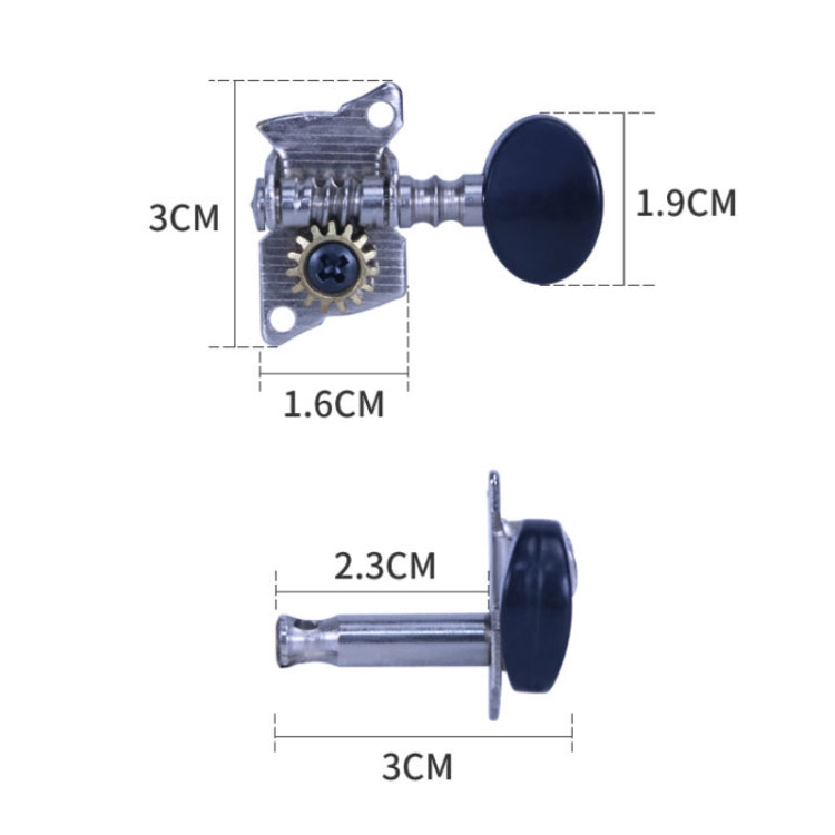 Metal Ukulele Open Type Single Link Tuning Set