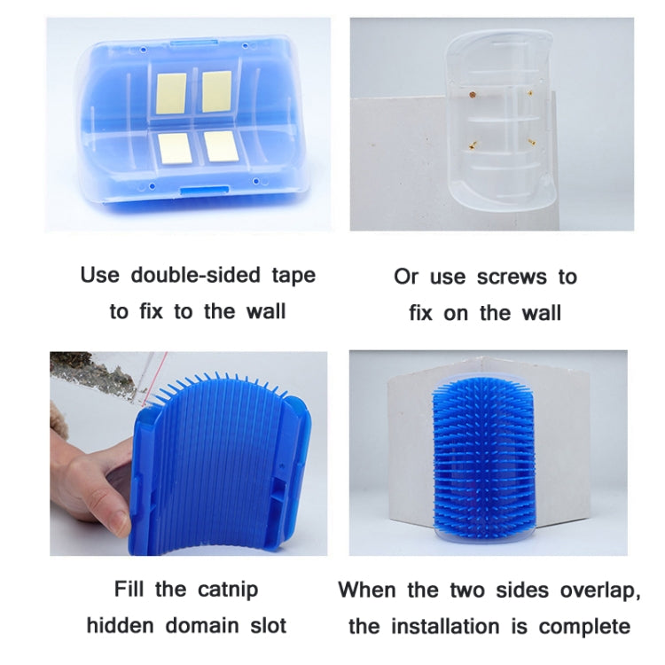 Pet Cat Corner Rub Hair Massage Brush