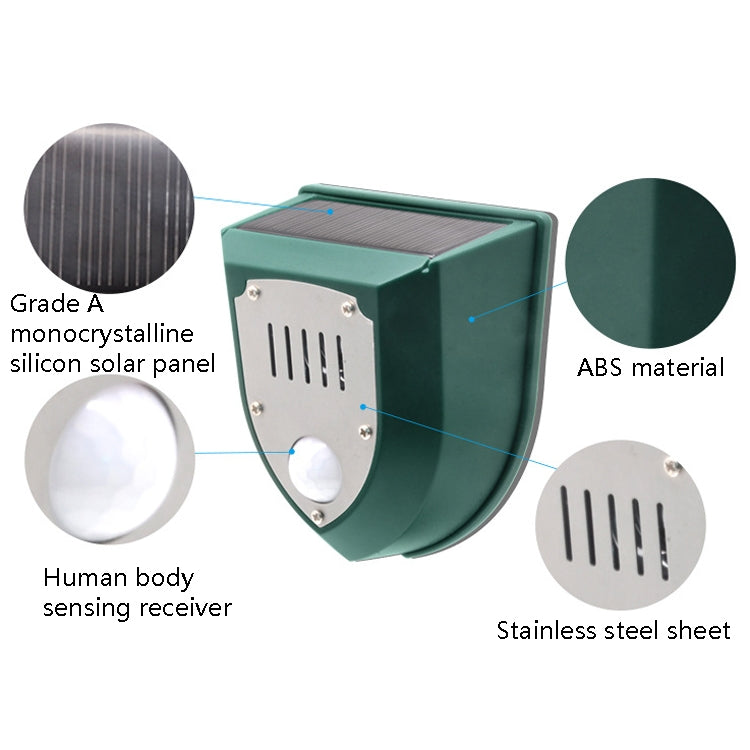 N911M Solar Rouse Alarm Lamp Infrared Induction Animal Drive