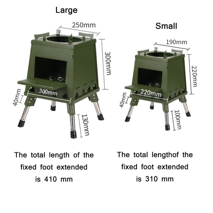 Outdoor Camping Folding Portable Barbecue Wood Stove, Size: