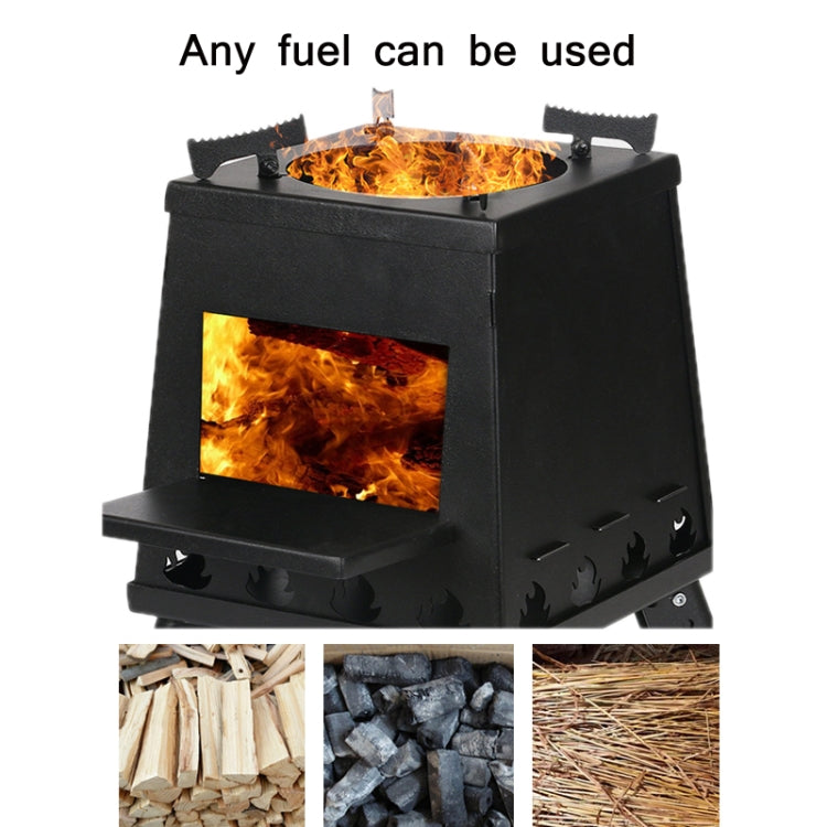 Outdoor Camping Folding Portable Barbecue Wood Stove, Size: