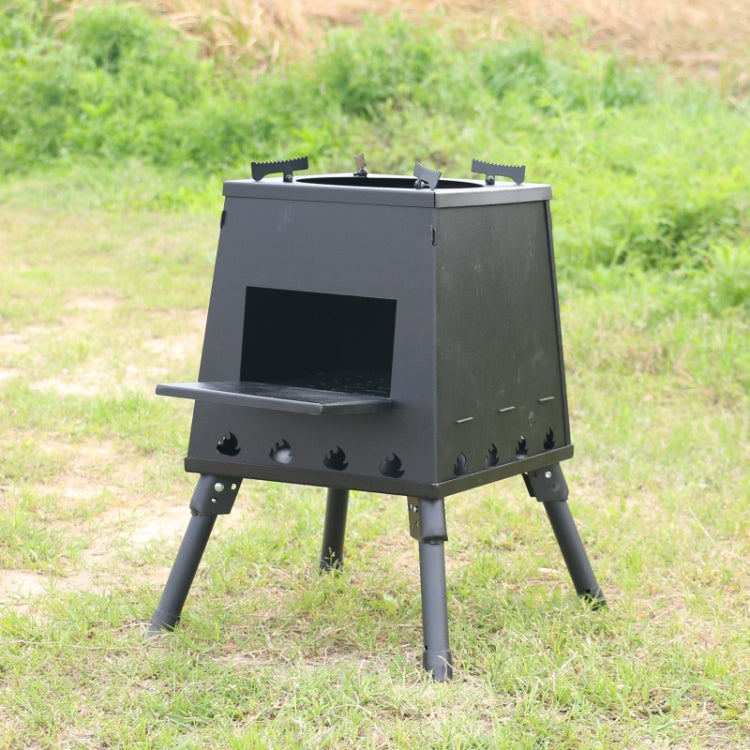 Outdoor Camping Folding Portable Barbecue Wood Stove, Size: