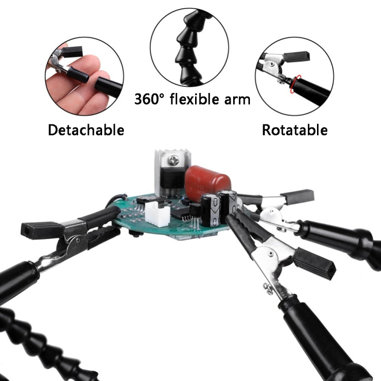 Y4BK-XS Universal Arm Clip-On Base Four-Claw Soldering Station