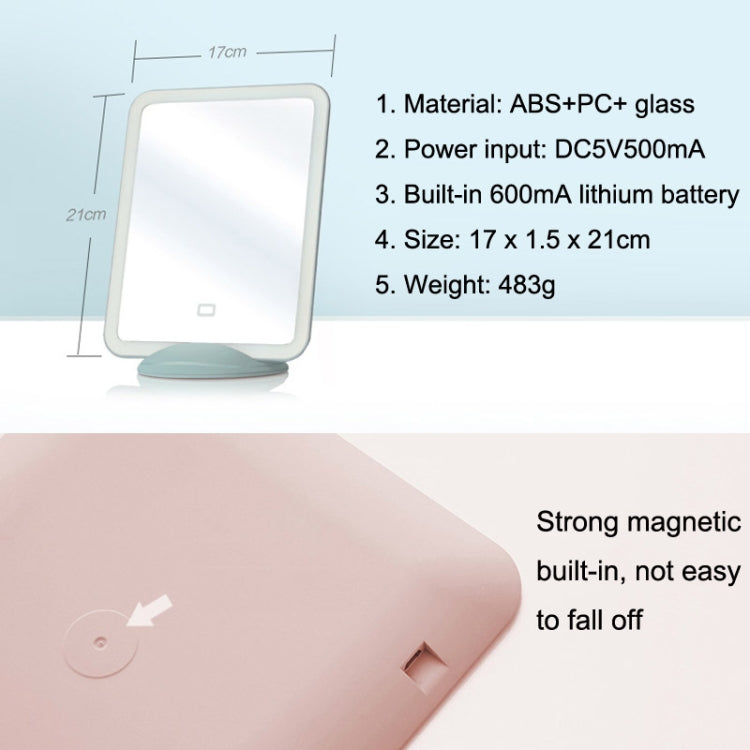 Flydee FD008-1 Portable LED Makeup Mirror With Bracket Wall Hanging Vertical Dual-Use Makeup Mirror