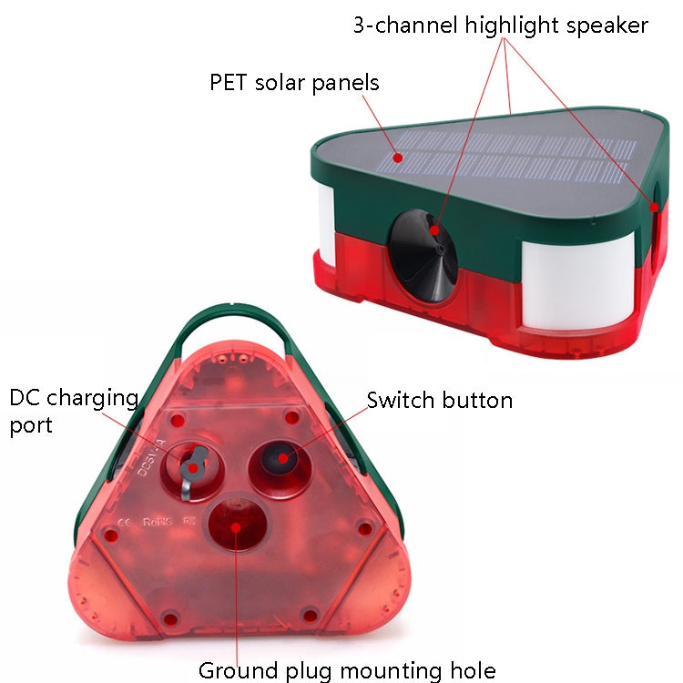 Solar Mouse Repeller High Frequency Ultrasonic Animal Drive