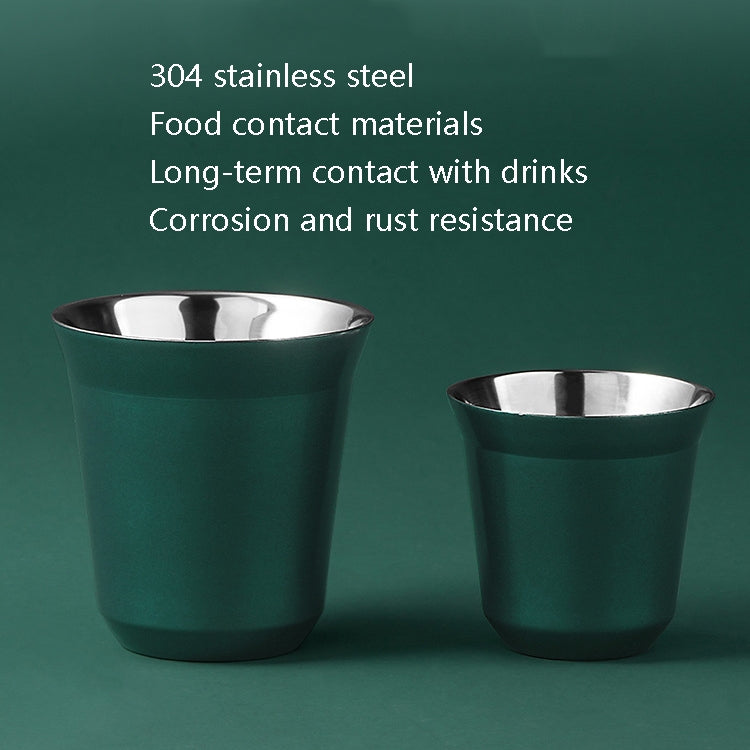304 Stainless Steel Coffee Capsule Cup Double Insulation Coffee Cup, Style: