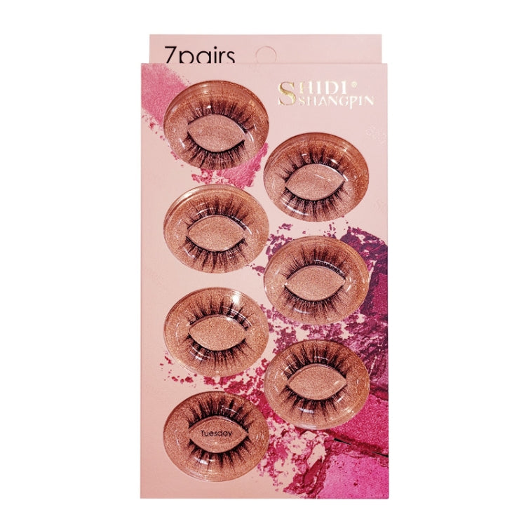 ShidiShangpin 3D Mink False Eyelashes Natural Three-Dimensional 7 Pairs Of Eyelashes Set