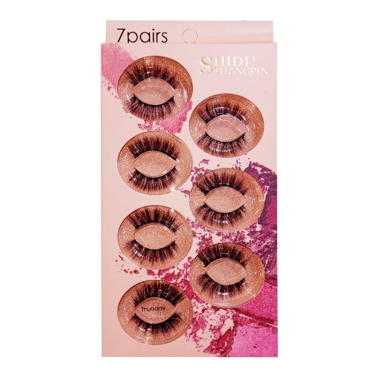 ShidiShangpin 3D Mink False Eyelashes Natural Three-Dimensional 7 Pairs Of Eyelashes Set