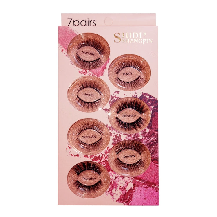 ShidiShangpin 3D Mink False Eyelashes Natural Three-Dimensional 7 Pairs Of Eyelashes Set