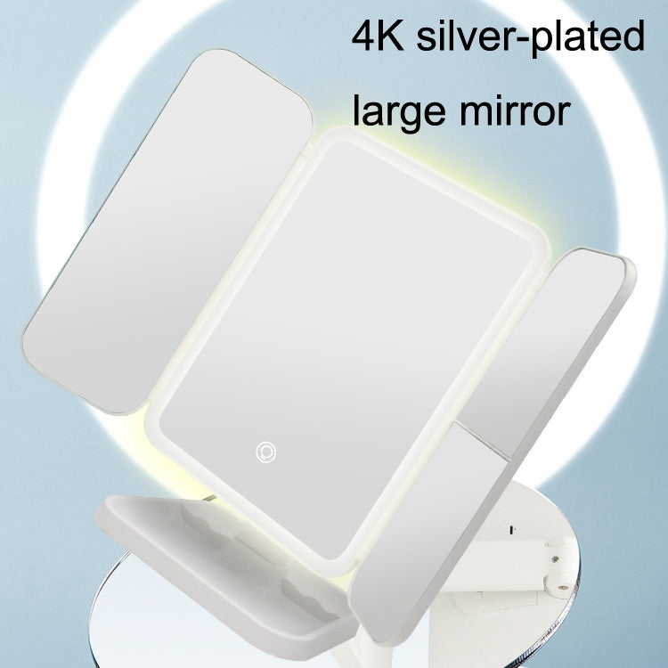 430 Three-Sided Folding LED Makeup Mirror Table Lamp