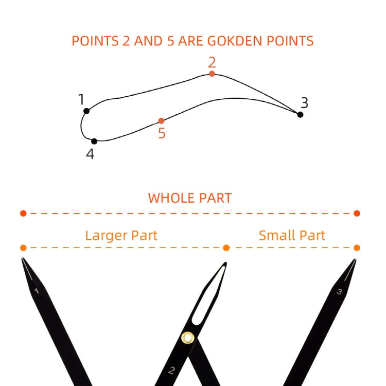 Eyebrow Ruler Three-point Positioning Balance Eyebrow Card
