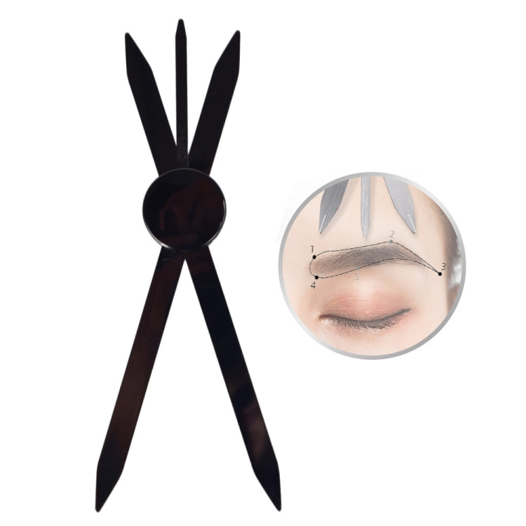 Three-point Positioning Tattoo Measuring Eyebrow Ruler