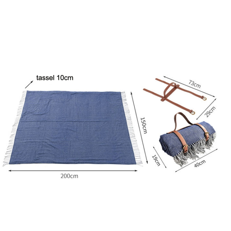 FWP Waterproof Thick Tassel Picnic Mat, Size: 200x150cm